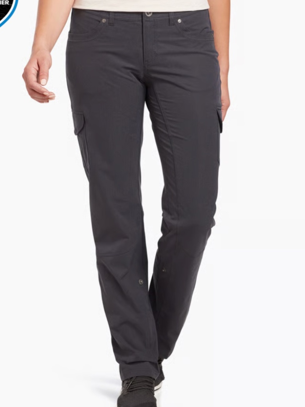 Kuhl Freeflex Roll-Up Pant, Koal (Dark Gray), Size 10, Inseam 30"